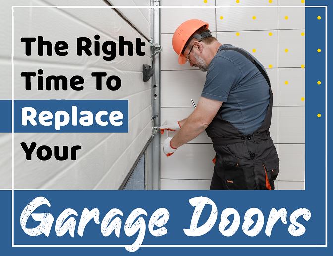 man fixing garage door