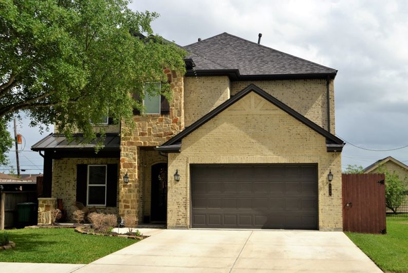 A beautiful home featuring a garage