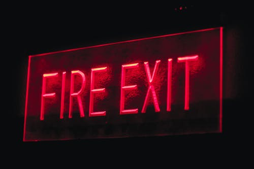 fire exit signage