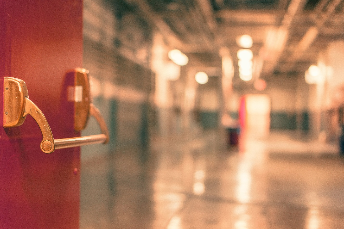 door opening on a factory floor