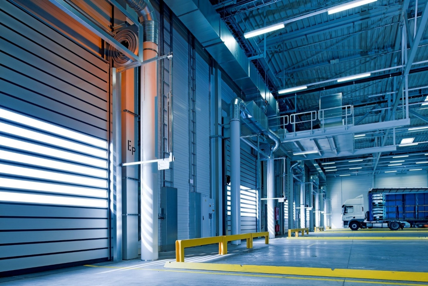 multiple high-speed doors in a facility