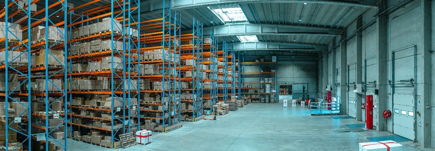 high-speed doors in a warehouse