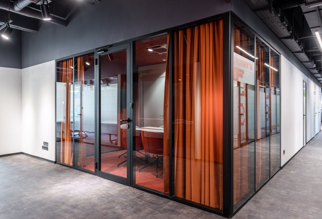 a commercial door in an office