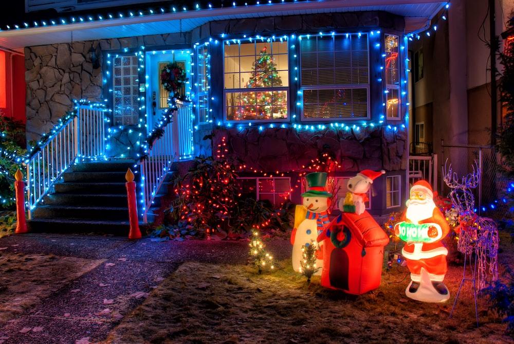 Patio Decoration with Christmas Light Balls