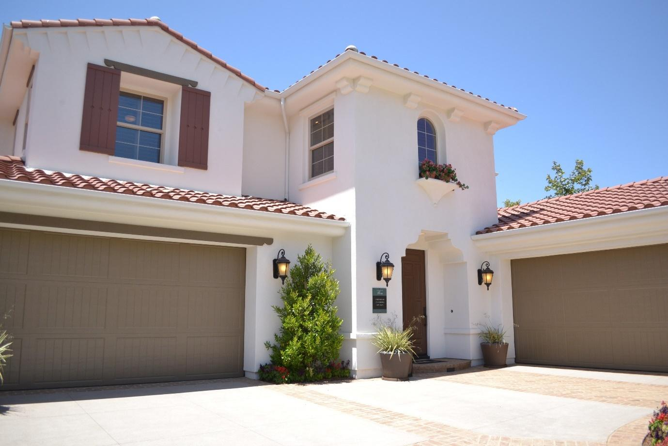 Driveway with Garage door