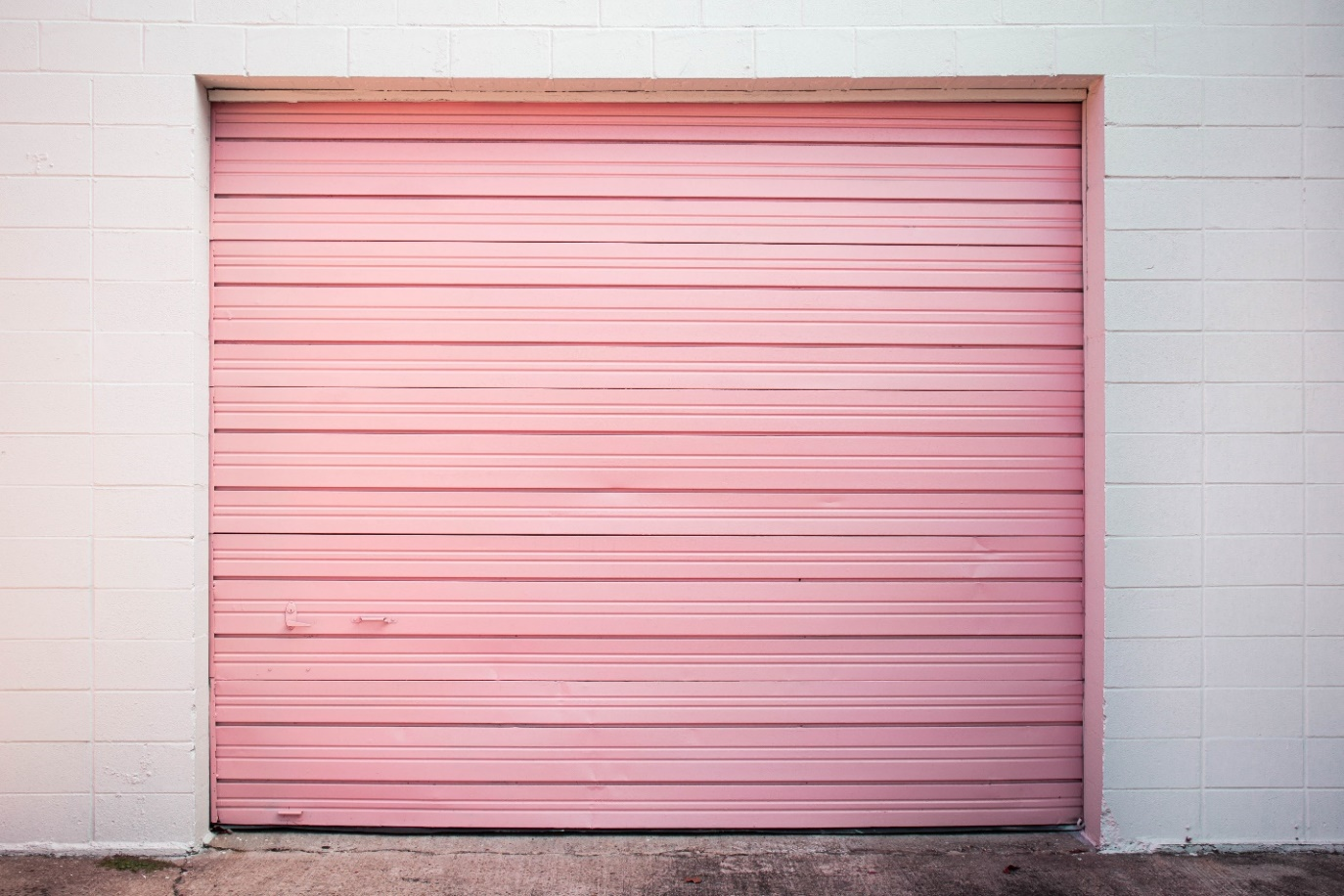 Image of a Pink Garage Door
