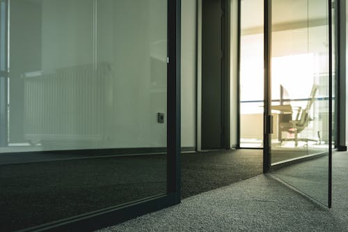 Fiberglass door in office