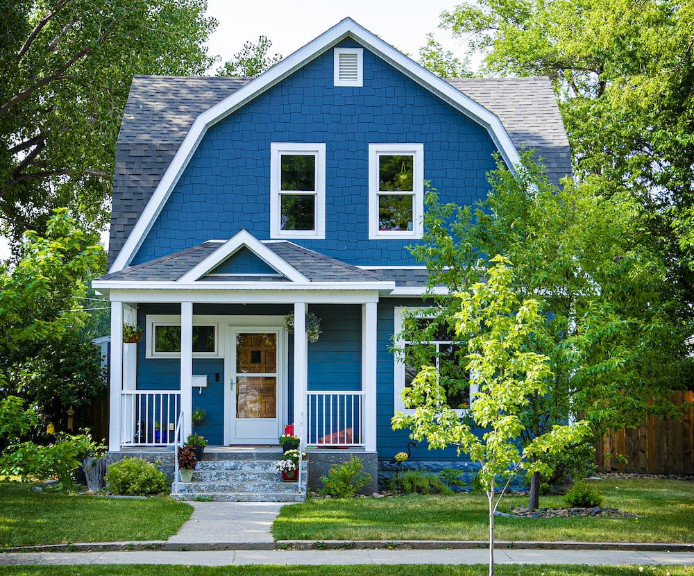 A home with a renovated exterior