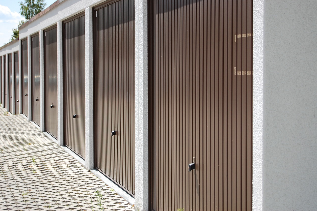 Brown-colored garage doors