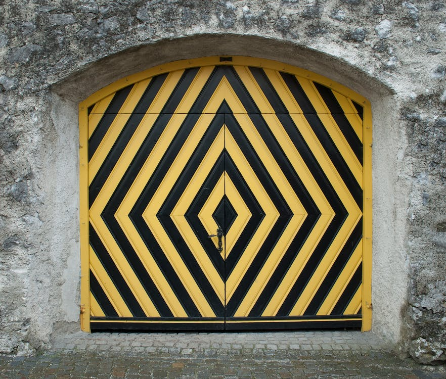 An aesthetic steel carriage door