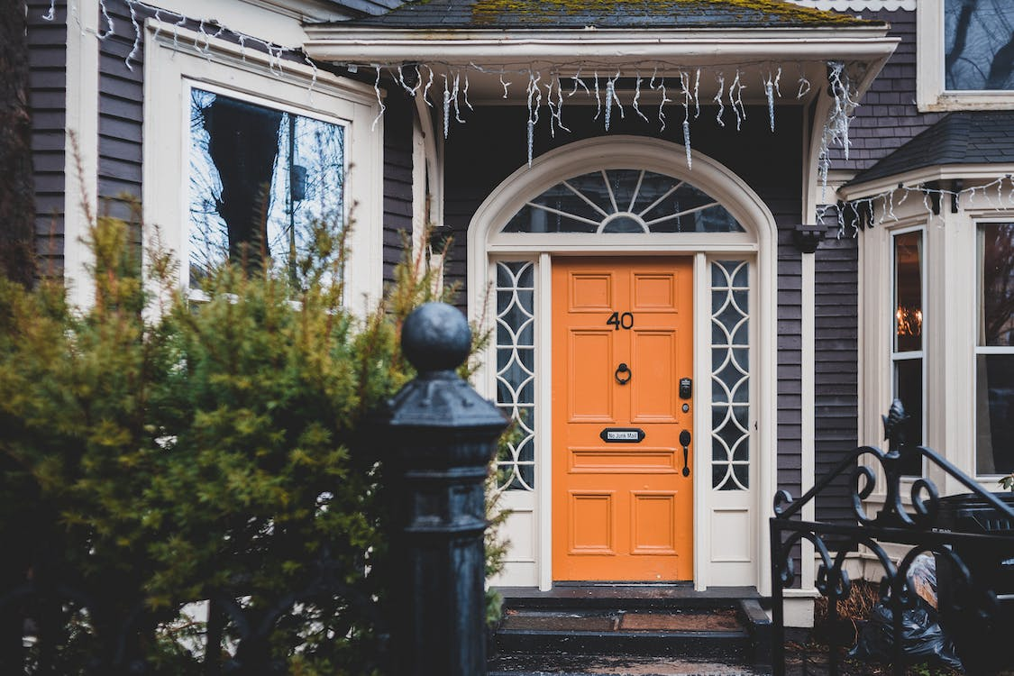 A traditional yet trendy residential door