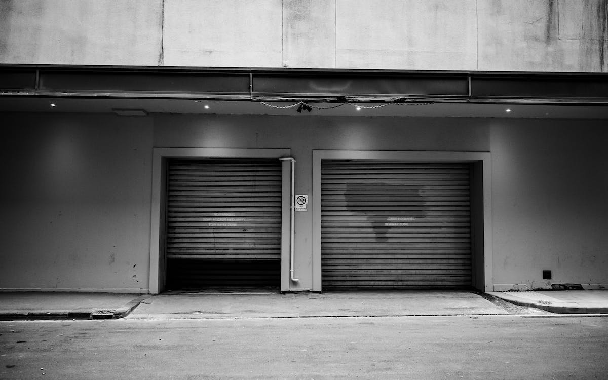 garage door within a commercial property