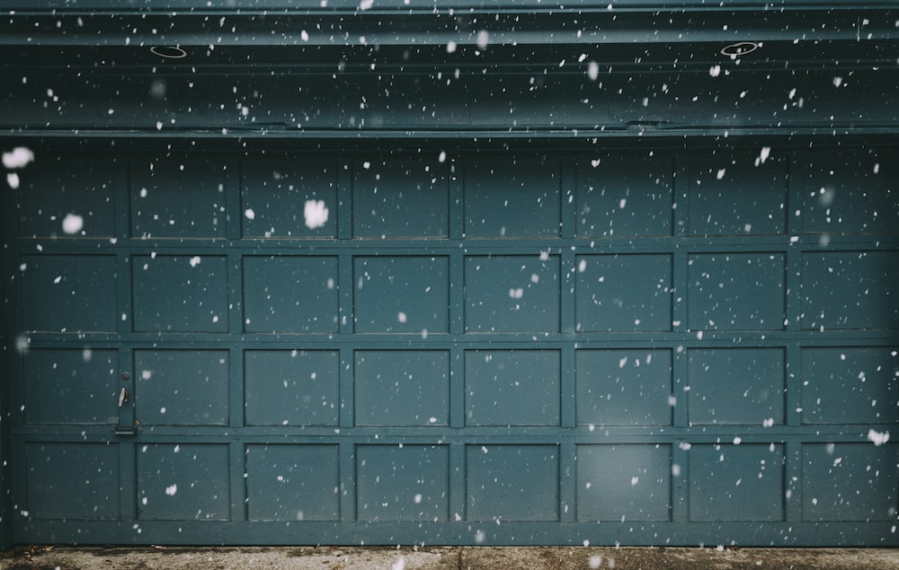 A residential garage door