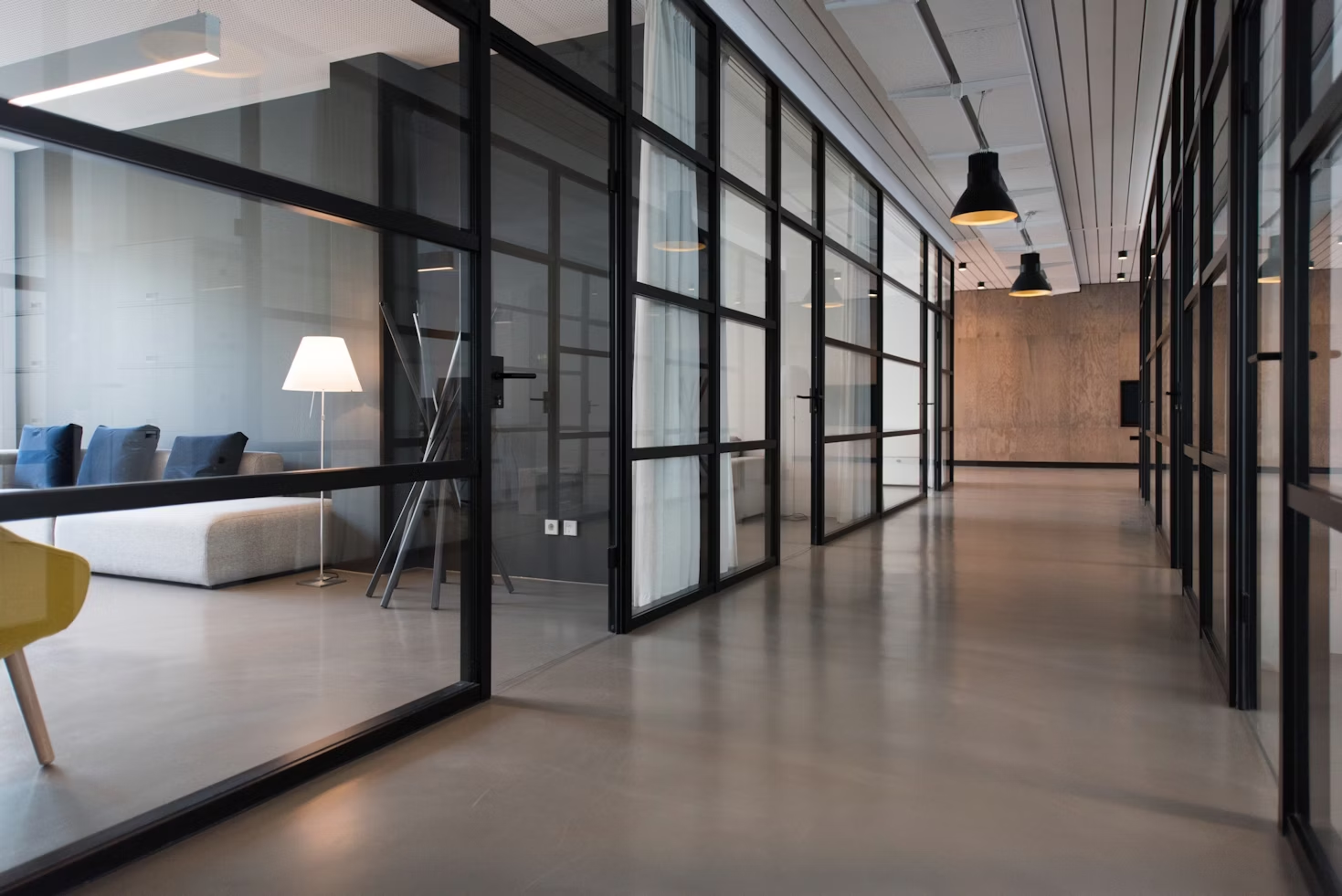 characteristics of glass & metal office doors